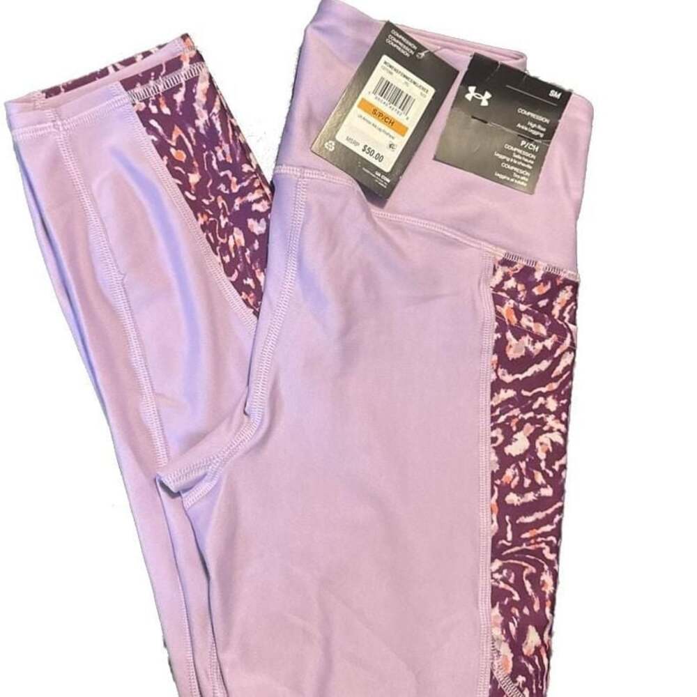 Under Armour Women's Compression High-Rise Ankle Leggings Purple